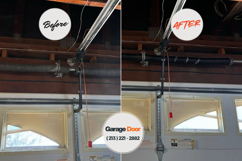 Before and after: garage door repair Newfoundland, NJ